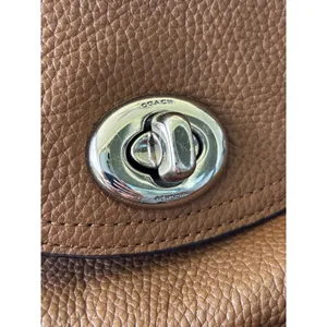 Coach Charlie Backpack Brown Pebbled Leather Turnlock F37582 thumbnail 13