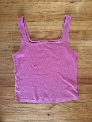 Old Navy Women Crop Rib-Knit Tank Top in Dragonfruit Pink thumbnail 3