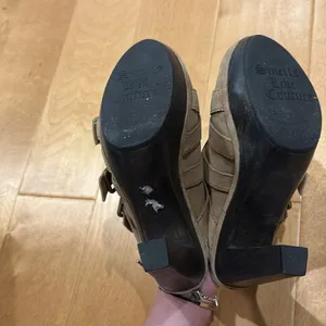 Juicy Couture Collette suede clogs mules platform shoes 7.5 tan thumbnail 8