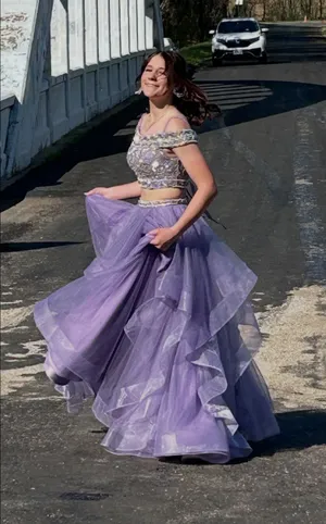 Purple prom dress Size 0 thumbnail 1