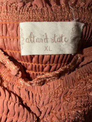 Altar'd State Lace Smocked Puff Sleeve Tiered Mini Dress XL Boho thumbnail 3