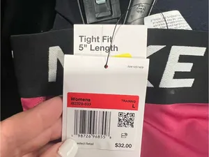 Nike Pink Bike Shorts with Black NIKE Waistband thumbnail 4