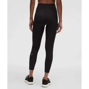 Lululemon Wunder Train High-Rise Tight 25" Size 0 Geo Tile Emboss Black thumbnail 2
