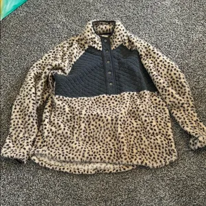 Maurices Animal Print Fleece with Black Detail thumbnail 1