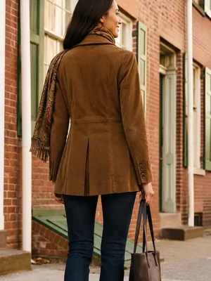 CAbi Journey Jacket #3554 Brown Corduroy Blazer S Fall Cotton Lyocell thumbnail 2