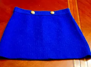 Zara Mini Skirt/ Blue color/Size L thumbnail 1