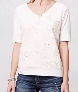 Anthropologie | Saturday, Sunday Laser Cut Flower‎ Top thumbnail 1