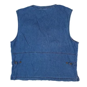 Woolrich Denim Vest Womens‎ L Blue Zip Front Utility Pockets Gorpcore Heritage thumbnail 2