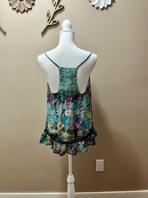 Fire Los Angeles Boho Floral Tank Top Size Medium thumbnail 4