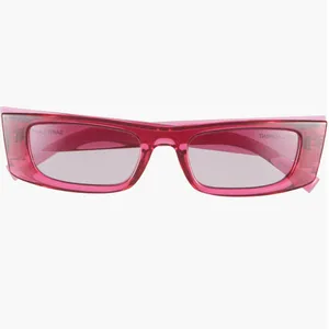 Saint Laurent 52mm Hot Pink Rectangular Sunglasses thumbnail 3