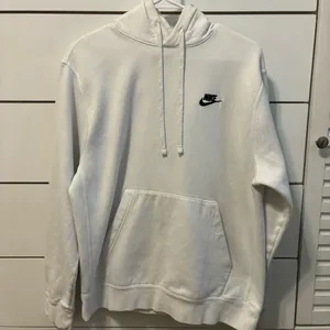 Nike Sportswear White Hoodie Sweatshirt thumbnail 2