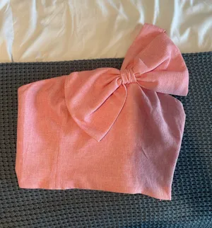 The Pants Store One Shoulder Pink Bow Top thumbnail 9