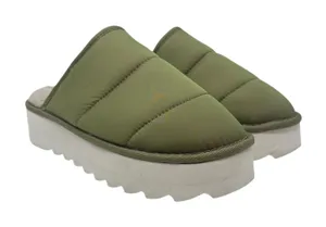 Anthropologie Maeve Puffy Platform‎ Slippers Green Size Large US 10 11 thumbnail 1