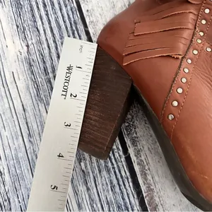 Vintage Nicole Genuine Leather Fringe Tall Heeled Boots​ thumbnail 12