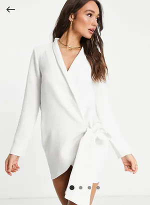 ASOS Design Cowl Back Tie Front Dress thumbnail 1