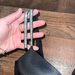 Victoria's Secret Black Smooth push up Bra with Double Straps shine straps thumbnail 2