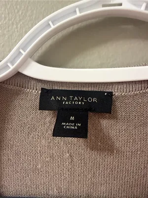 Ann Taylor Open-Front Layering Cardigan - tan/natural - Medium thumbnail 5