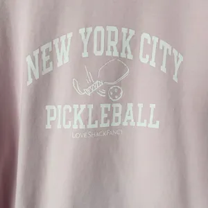 LoveShackFancy x First Port NYC Pickleball Graphic Sweatshirt Pink Size Large thumbnail 3