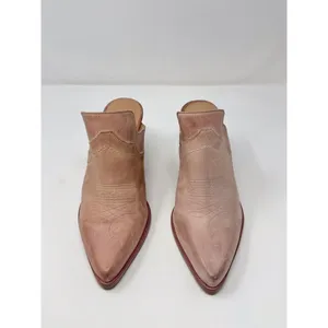 Steve Madden Cando C Heels Brown Leather Western Mules Pointed Sandals US 9 M thumbnail 2