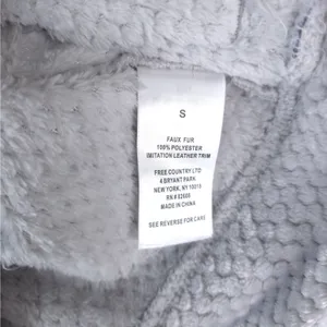 Free Country Jacket Womens S Gray Faux‎ Fur Full Zip Soft Plush Fleece Cozycore thumbnail 7