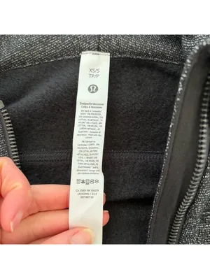 Lululemon Scuba Oversized Half Zip Hoodie Sparkle Black Silver Size XS Small thumbnail 3