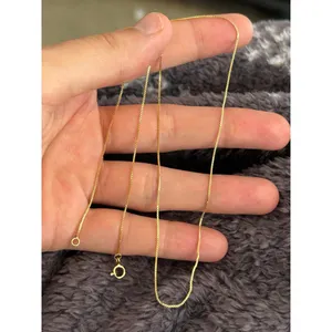 C173 18 inch chain necklace gold tone 925 sterling silver thumbnail 3