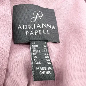 NEW Adrianna Papell Womens‎ 12 Slip Crepe Column Maxi Dress Dusty Pink Rose $139 thumbnail 9