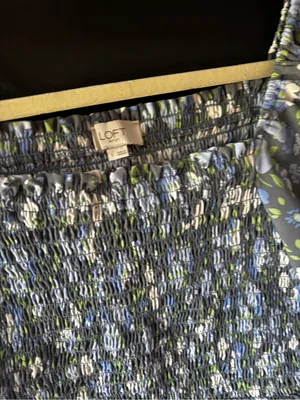 Loft Floral Smocked Mini Dress thumbnail 3