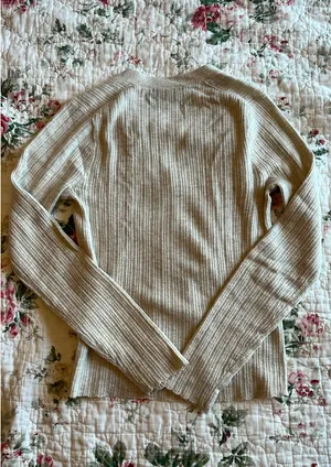 Madewell Pointelle Beige Sweater  thumbnail 5