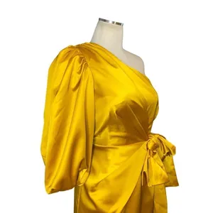 Lovers and Friends Kennedy Mini Dress in Mustard Yellow XSmall New Satin thumbnail 5