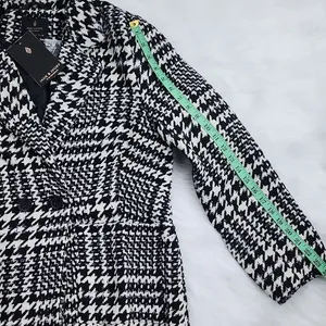 Jade & Ivory‎ 26 International NWT Double Breasted Houndstooth Blazer Peacoat M thumbnail 6