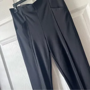 ATHLETA Black SIZE 6 Pull-On Front Seam Side Zip Work Yoga Pants High Waisted thumbnail 2