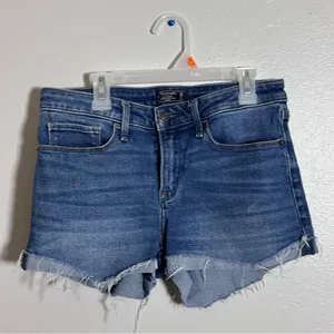 Abercrombie & Fitch Women Denim‎ Blue Cut Off Harper Low Rise Shorts size 2/26 thumbnail 2