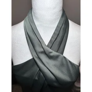 BHLDN Ruby Satin Charmeuse‎ Halter Maxi Dress Size 14 Sage Green Backless thumbnail 5