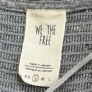 We The Free Just A Henley Top Linen Blend Gray Coastal Bohemian Flowy Comfort S thumbnail 8
