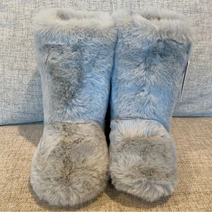 NWT Women's LC Allover Faux Fur Boot Slippers thumbnail 2