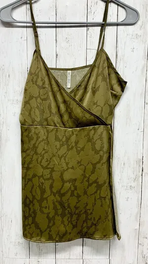 Boutique Shirt Women Chest 24" Small Animal‎ Print Wrap Spaghetti Strap Blouse thumbnail 1