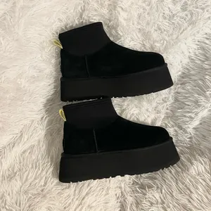 Ugg Classic Mini Dipper Black Platform Ankle Boots thumbnail 5