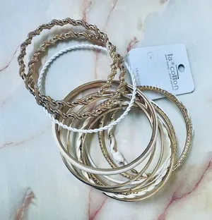 La Cotton gold tone bracelet bundle of 13 thumbnail 1