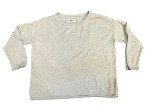 Pact Organic Cotton Cropped Beige 3/4 Sleeve Sweater Size Medium Sweater thumbnail 1