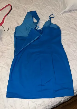 Blue Asymmetrical Revolve Dress thumbnail 1