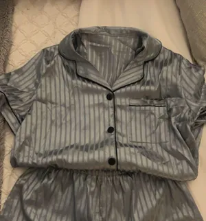 Satin Pajama Set Blue Size M thumbnail 1