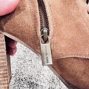 MICHAEL MICHAEL KORS Carrigan‎ Lace-Up Booties Brown Leather Mob Wife Moto 8.5 thumbnail 6