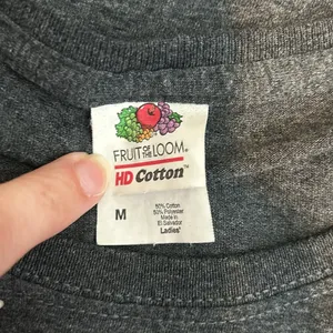 🎀 3/$20 Fruit of the loom womens medium grey coffee t shirt thumbnail 5