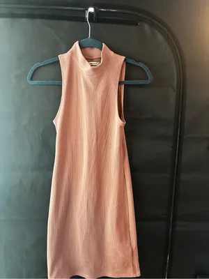 Abercrombie & Fitch Stretchy Dusty Pink Sleeveless Dress thumbnail 5