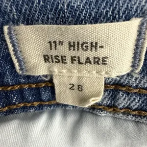 Madewell Women's 11" High Rise Flare Jeans 28 Erickson Wash 70s Retro Minimalist thumbnail 16
