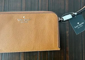 Kate Spade Brown Leather Wristlet thumbnail 1