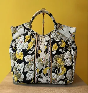 Vera Bradley Quilted Floral Tote Bag with Top Handles thumbnail 1