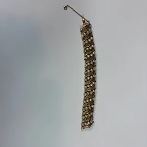 Vintage‎ Trifari Gold Tone Faux Pearl Leaf Necklace & Bracelet Set thumbnail 13