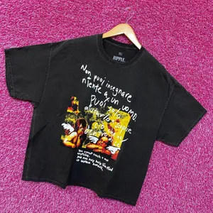 Ripple Angel Painting Mineral Wash Cropped Tshirt size Extra Large thumbnail 3